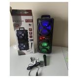 PORTABLE BLUETOOTH PARTY SPEAKER W/MIC/REMOTE