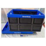 2 CLEVERMADE COLLAPSABLE STORAGE TOTES