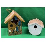 2 DECORATIVE BIRDHOUSES -