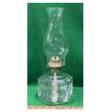 VINTAGE OIL LAMP W/ GLASS CHIMNEY