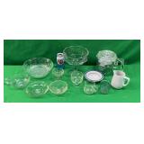 VNTG GLASS PERCOLATOR & CLEAR GLASS SERVING WARE