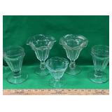 12 PC - VINTAGE ICE CREAM/SODA FOUNTAIN DISHES