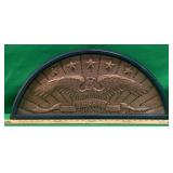 HAMMERED COPPER-TONE LIBERTY EAGLE DOOR TOPPER