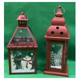 2 PC CHRISTMAS LANTERN DECOR