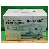 BORLEBBI ELECTRIC FOOD SLICER (NIB)