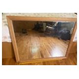 LARGE WOOD FRAMED MIRROR