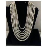 VNTG JAPAN MULTI STRAND FAUX PEARLS