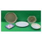 VNTG SERVING PLATTERS, RELISH TRAY & BOWL