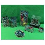 AMIA ETCHED HAND PAINTED  GLASS COLLECTION