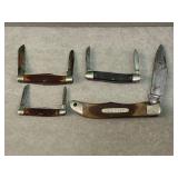 4 OLD POCKET KNIVES