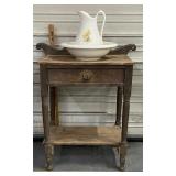 VNTG WASHSTAND WITH PITCHER & BASIN SET