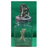 VINTAGE DAZEY GLASS BUTTER CHURN