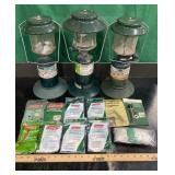 3 PROPANE LANTERNS & PARTS