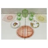 VNTG DEPRESSION GLASS & SERVINGWARE ASST.