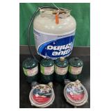 15# PROPANE TANK & SMALL BOTTLES W/ADAPTER