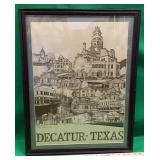 FRAMED/SIGNED & NUMBERED  DECATUR PRINT