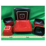 HOME TRENDS DISHWARE SET (RAVE RED)