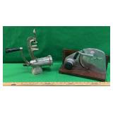 VNTG HAND CRANK GRINDER & MANUAL SLICER