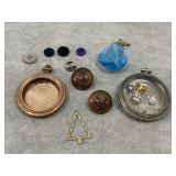 VNTG POCKET WATCHES, BUTTONS & SMALL COLLECTIBLES