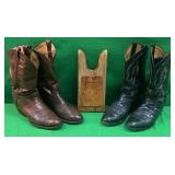 2 PAIRS TONY LAMA BOOTS & BOOT PULL