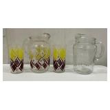 VNTG GLASS PITCHERS & TUMBLERS