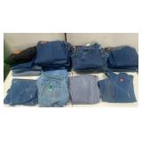 FULL BAG OF WRANGLER/LEVI JEANS & COVERALLS