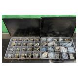 2 METAL HARDWARE ORGANIZING CASES & CONTENTS