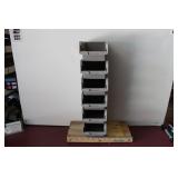 Plastic Nut and Bolt Storage Bins - Light Gray