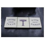 Bathroom Wallhangers (3) - White/Black