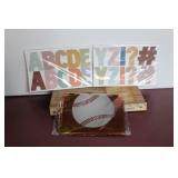 3' Stick on Letters/Numbers (2)-6 Baseball Balloon