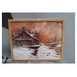 Hanging Wall Art - Snowy Creekbank