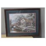 Swan By The Cottage - Hanging Wall Art