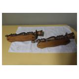 Hanging Wooden Candle Holders (2)