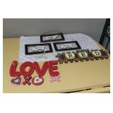 Hanging Wall Signage - Love - Bacon -Friends