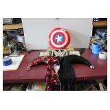 Misc Lot -Jester Mask-Wrestling Belt-Capt America