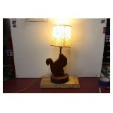 Lamp; Homemade Wooden Squirrel