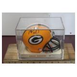 #12 Aaron Rodgers Autographed GBP Mini-Helmet COA