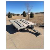 90 in. wide x 100 in. long Alumn. Aluma Single Axel Trailer with Ramps & 2 in. Ball