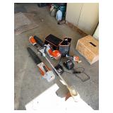 Stihl Battery Operated Blower, Weed Eater, Has Chargers, Batteries & Attachments