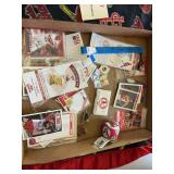 CARDINALS 1982 WORLD CHAMPION RING, BOBBLE HEADS, PINS, AND OTHER ITEMS