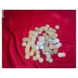 LOT OF 100 WHEAT PENNIES (UNSORTED)