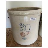 20 GALLON RED WING CROCK WITH BALES