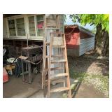 (2) WOODEN STEP LADDERS