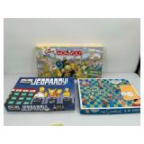 LOT OF THE SIMPSON BOARD GAMES TO INCLUDE 3D CHESS, SIMPSON'S JEOPARDY, AND SIMPSON'S MONOPOLY