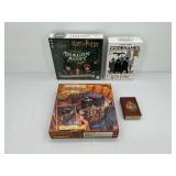 LOT OF HARRY POTTER GAMES TO INCLUDE HARRY POTTER CARD GAME, CODENAMES GAME, MISCHIEF IN DIAGON ALLE