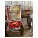 VINTAGE LAS VEGAS DRAW POKER SLOT MACHINE (MAY NEED WORK)