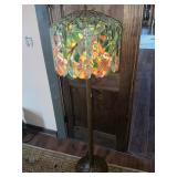 Tiffany style Bronze Metal Base Floor Lamp