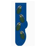 NEW -- FUN SOCKS -- GRENADES BLUE