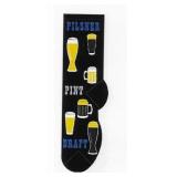 NEW -- FUN CRAZY SOCKS -- BEER Black