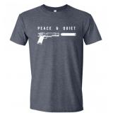 PEACE & QUIET T-SHIRT Grey -- NEW-- XL